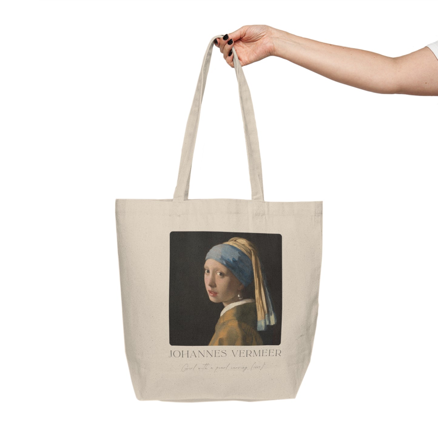 Girl with a Pearl Earring by Johannes Vermeer (1665) | Organic Cotton Tote Bag | Eco-Friendly