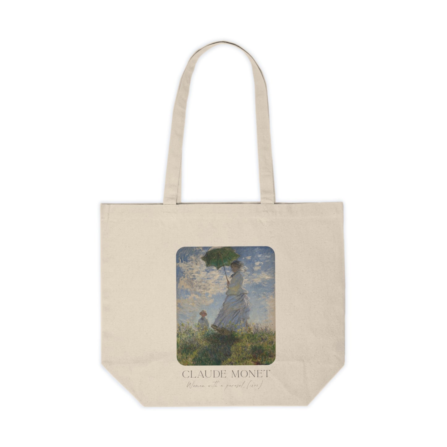 Woman with a Parasol by Claude Monet (1875) | Organic Cotton Tote Bag | Eco-Friendly