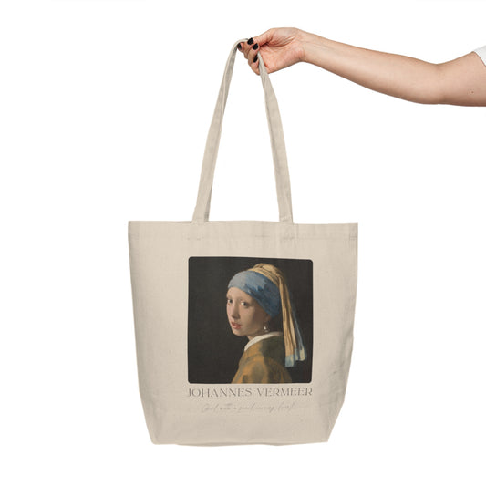 Girl with a Pearl Earring by Johannes Vermeer (1665) | Organic Cotton Tote Bag | Eco-Friendly